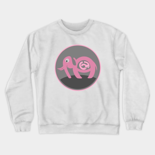 Pregnant Elephant Crewneck Sweatshirt by mailboxdisco